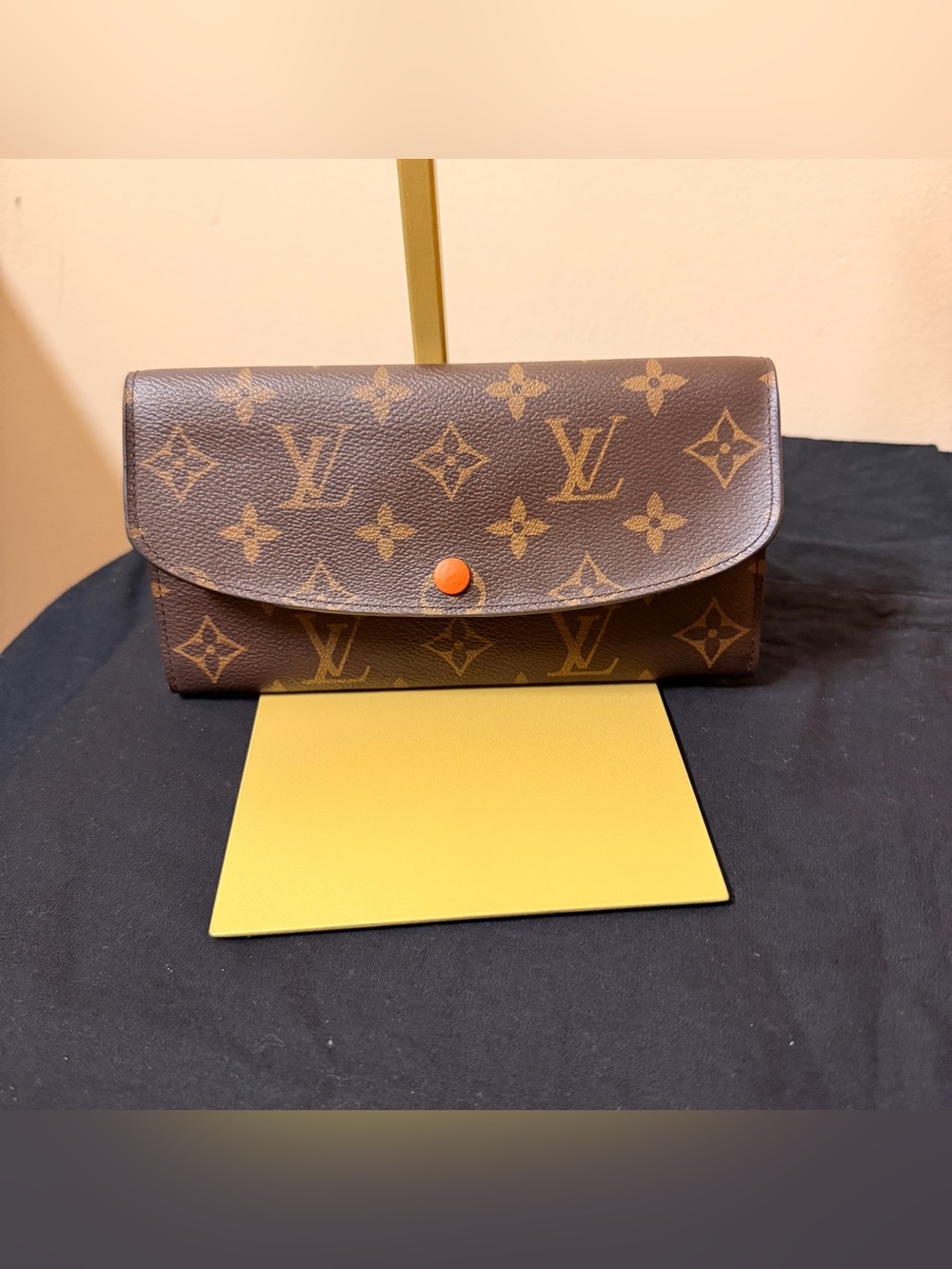 Authentic Louis Vuitton Monogram Emilie Wallet – Coquelicot Interior / COA